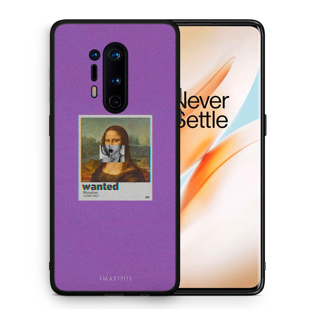 Θήκη OnePlus 8 Pro Monalisa Popart από τη Smartfits με σχέδιο στο πίσω μέρος και μαύρο περίβλημα | OnePlus 8 Pro Monalisa Popart case with colorful back and black bezels