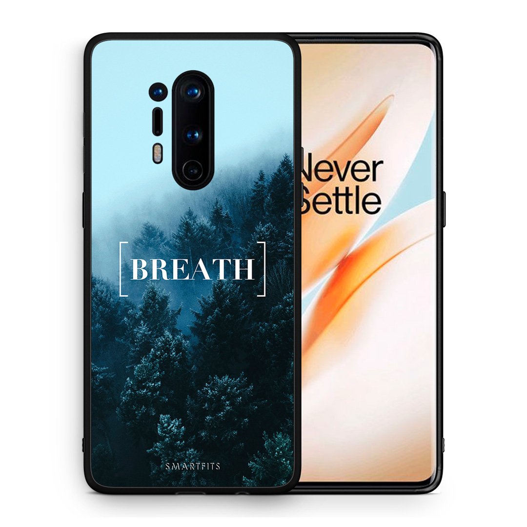 Θήκη OnePlus 8 Pro Breath Quote από τη Smartfits με σχέδιο στο πίσω μέρος και μαύρο περίβλημα | OnePlus 8 Pro Breath Quote case with colorful back and black bezels