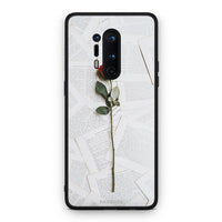 Thumbnail for OnePlus 8 Pro Red Rose θήκη από τη Smartfits με σχέδιο στο πίσω μέρος και μαύρο περίβλημα | Smartphone case with colorful back and black bezels by Smartfits