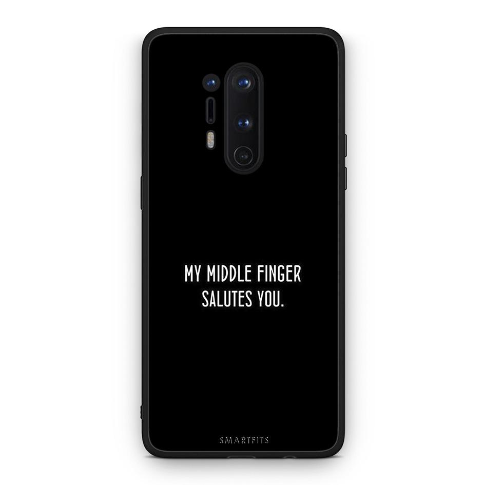 OnePlus 8 Pro Salute θήκη από τη Smartfits με σχέδιο στο πίσω μέρος και μαύρο περίβλημα | Smartphone case with colorful back and black bezels by Smartfits