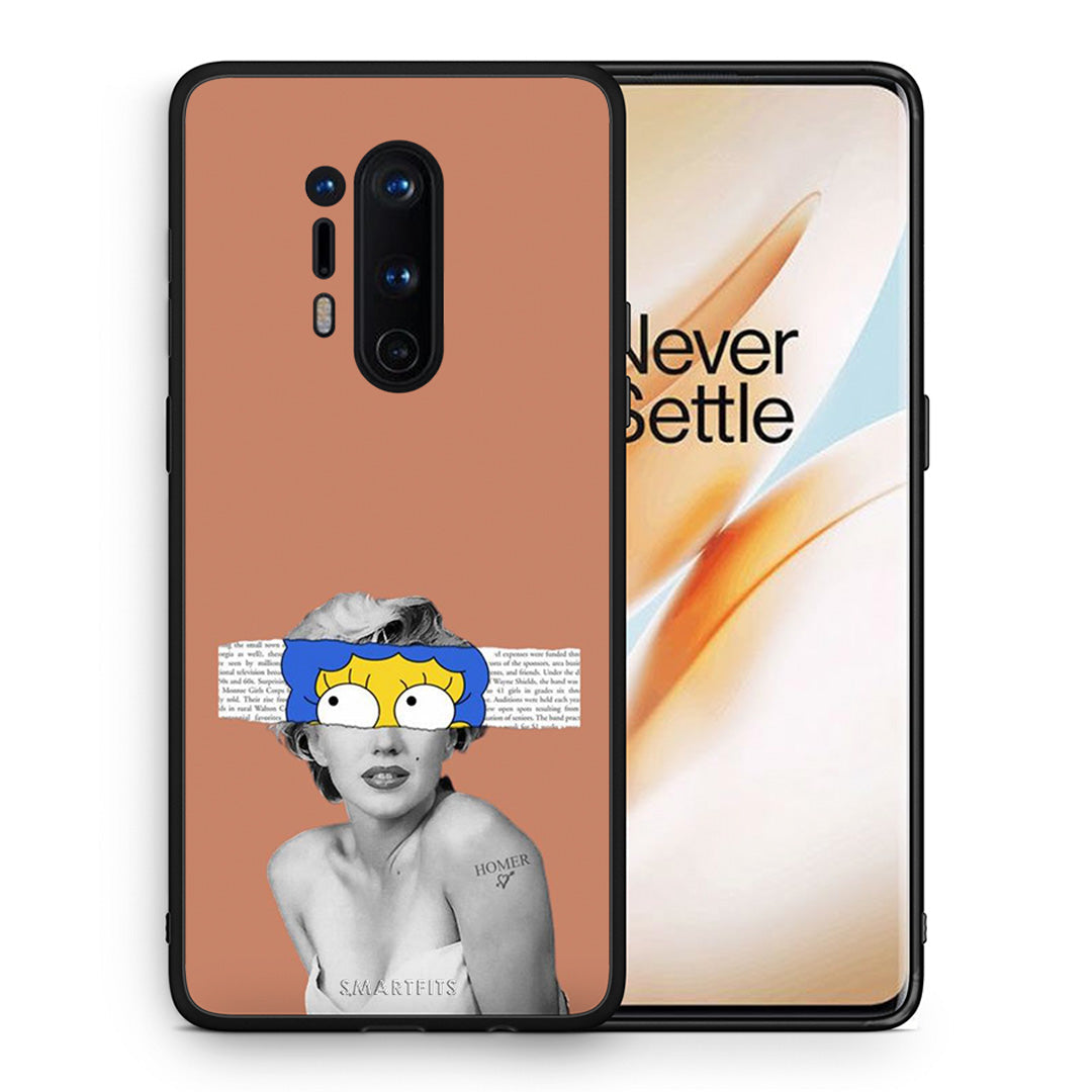 Θήκη OnePlus 8 Pro Sim Merilyn από τη Smartfits με σχέδιο στο πίσω μέρος και μαύρο περίβλημα | OnePlus 8 Pro Sim Merilyn case with colorful back and black bezels