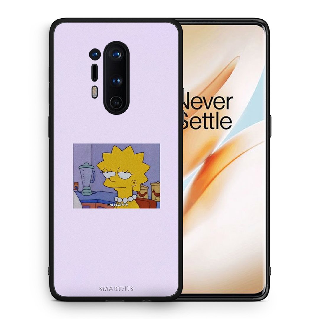 Θήκη OnePlus 8 Pro So Happy από τη Smartfits με σχέδιο στο πίσω μέρος και μαύρο περίβλημα | OnePlus 8 Pro So Happy case with colorful back and black bezels