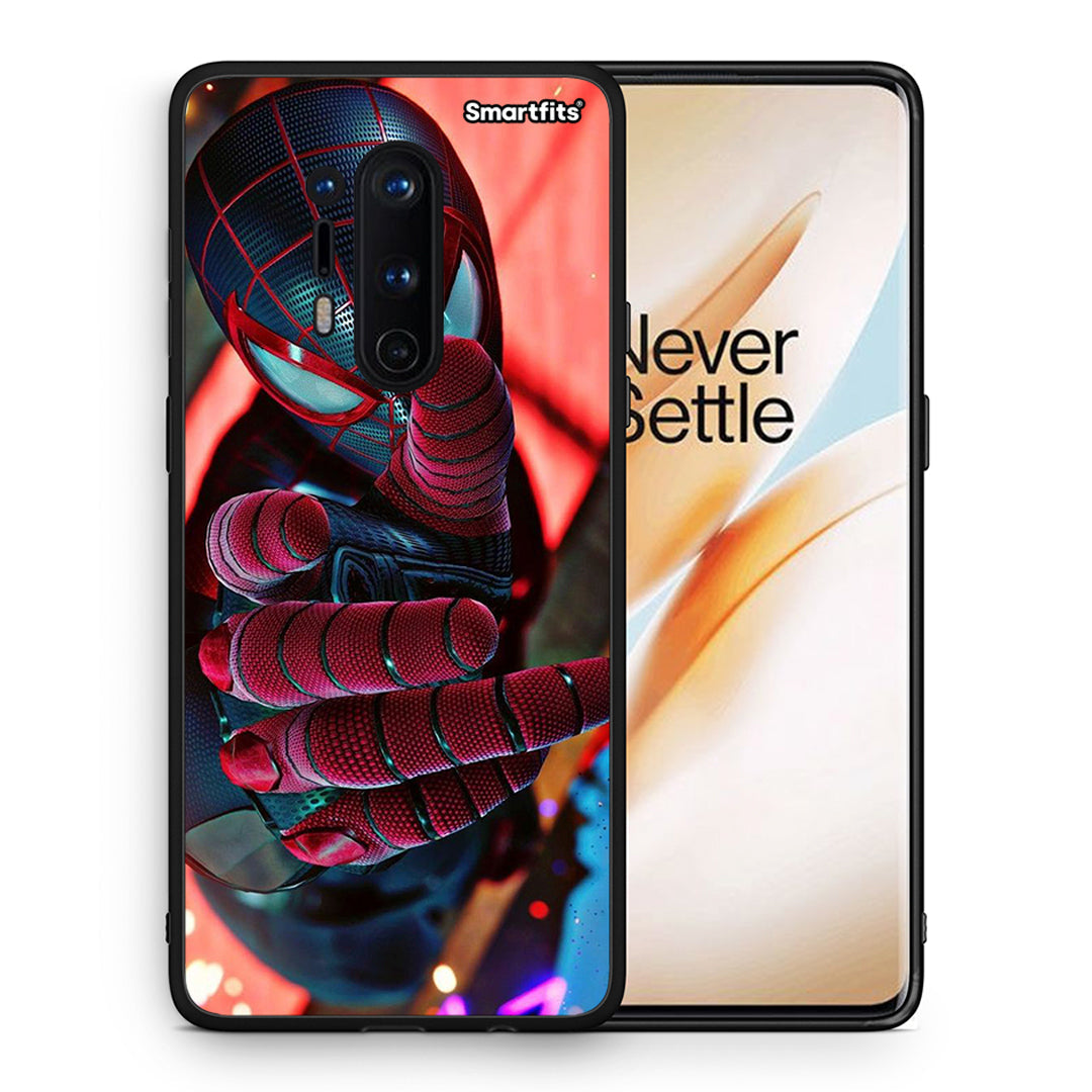 Θήκη OnePlus 8 Pro Spider Hand από τη Smartfits με σχέδιο στο πίσω μέρος και μαύρο περίβλημα | OnePlus 8 Pro Spider Hand case with colorful back and black bezels