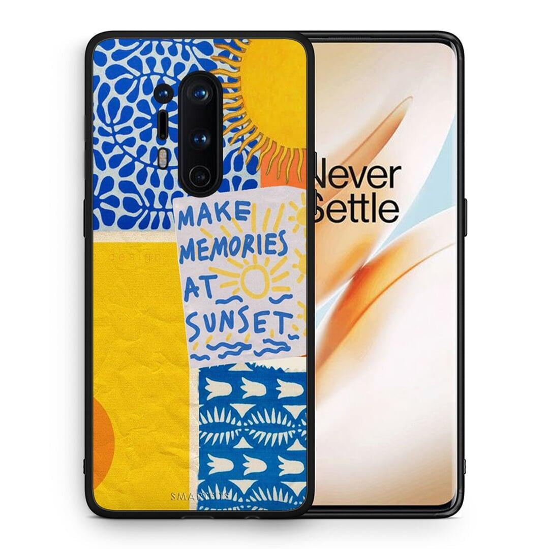 Θήκη OnePlus 8 Pro Sunset Memories από τη Smartfits με σχέδιο στο πίσω μέρος και μαύρο περίβλημα | OnePlus 8 Pro Sunset Memories case with colorful back and black bezels
