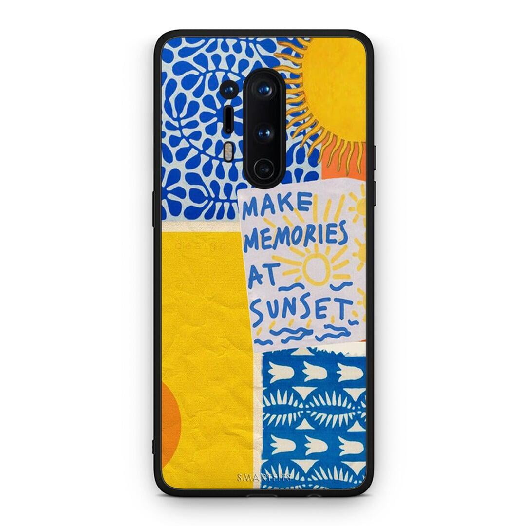 OnePlus 8 Pro Sunset Memories Θήκη από τη Smartfits με σχέδιο στο πίσω μέρος και μαύρο περίβλημα | Smartphone case with colorful back and black bezels by Smartfits