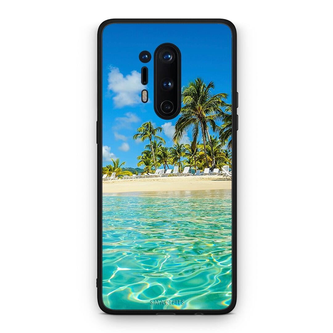 OnePlus 8 Pro Tropical Vibes Θήκη από τη Smartfits με σχέδιο στο πίσω μέρος και μαύρο περίβλημα | Smartphone case with colorful back and black bezels by Smartfits