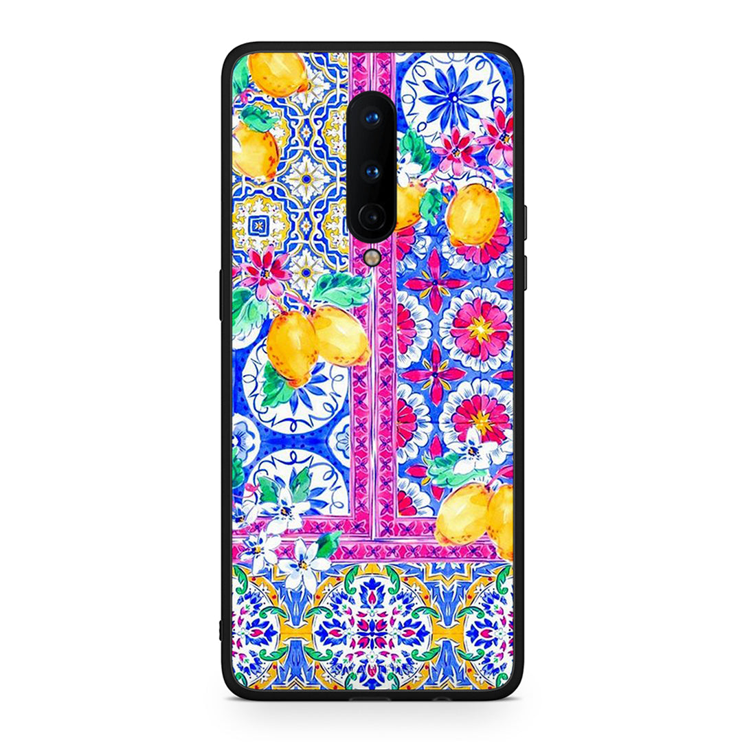 OnePlus 8 Retro Spring θήκη από τη Smartfits με σχέδιο στο πίσω μέρος και μαύρο περίβλημα | Smartphone case with colorful back and black bezels by Smartfits