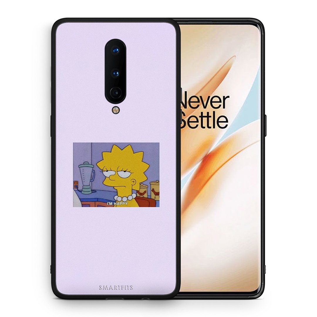 Θήκη OnePlus 8 So Happy από τη Smartfits με σχέδιο στο πίσω μέρος και μαύρο περίβλημα | OnePlus 8 So Happy case with colorful back and black bezels