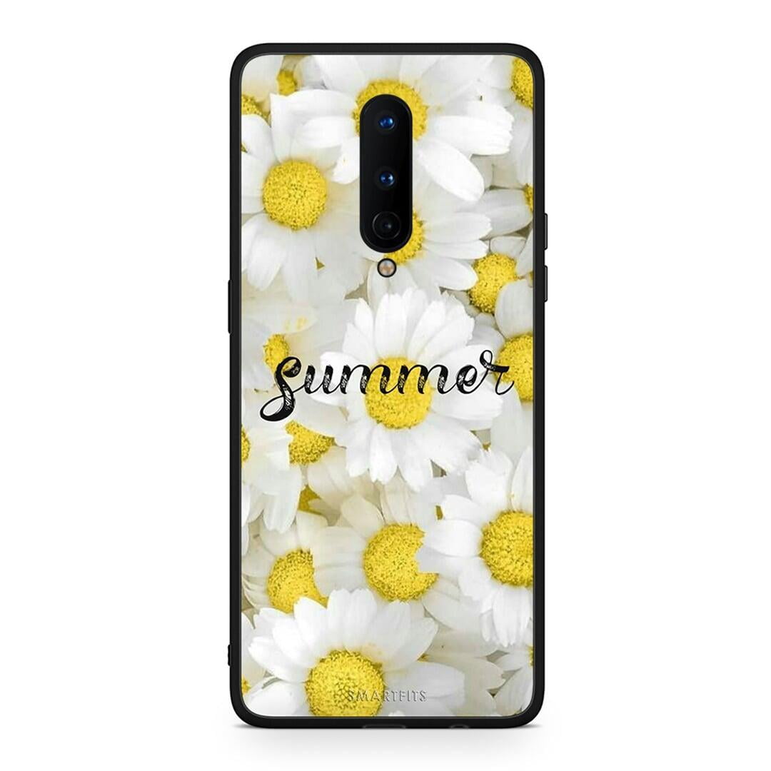 OnePlus 8 Summer Daisies Θήκη από τη Smartfits με σχέδιο στο πίσω μέρος και μαύρο περίβλημα | Smartphone case with colorful back and black bezels by Smartfits