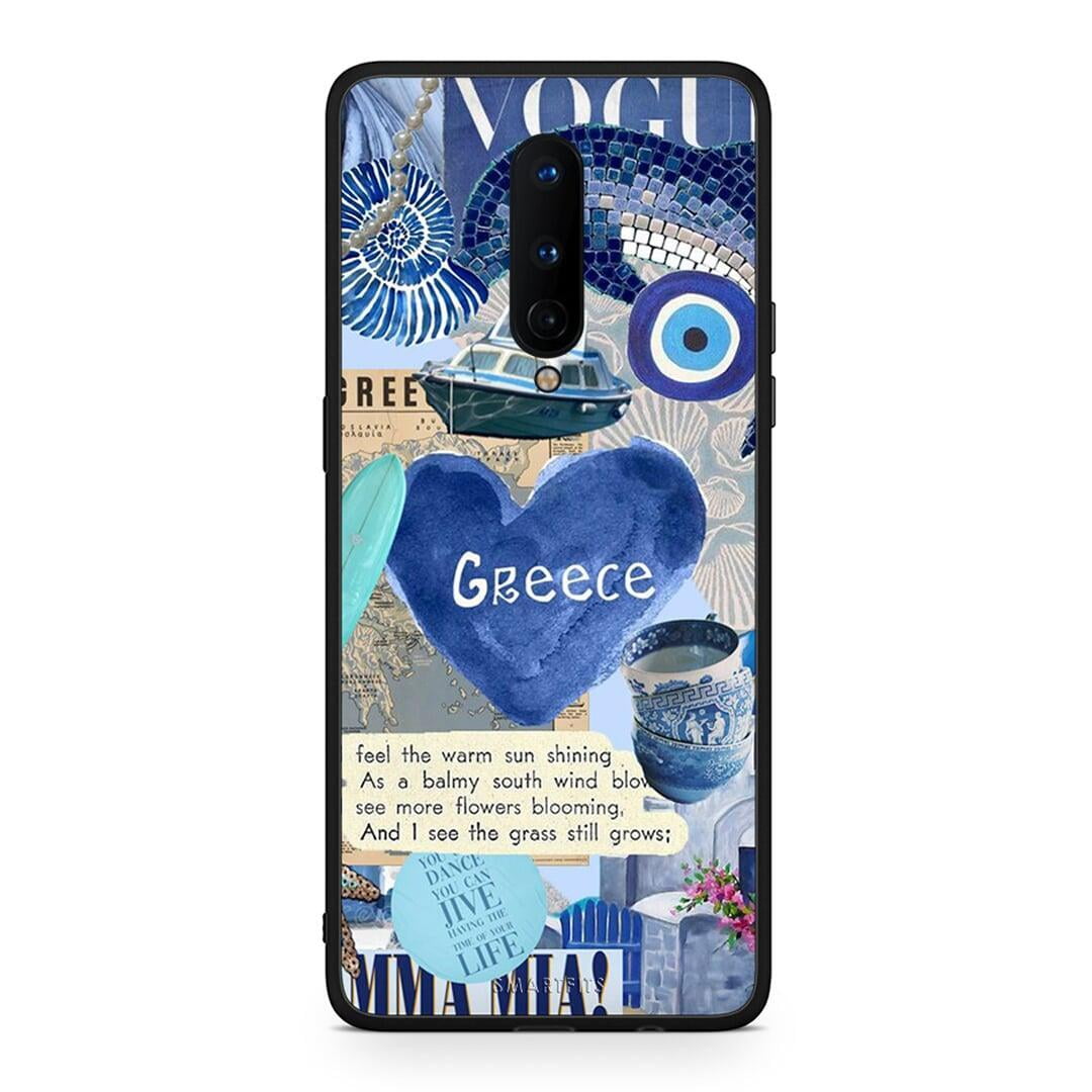 OnePlus 8 Summer In Greece Θήκη από τη Smartfits με σχέδιο στο πίσω μέρος και μαύρο περίβλημα | Smartphone case with colorful back and black bezels by Smartfits