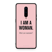 Thumbnail for OnePlus 8 Superpower Woman θήκη από τη Smartfits με σχέδιο στο πίσω μέρος και μαύρο περίβλημα | Smartphone case with colorful back and black bezels by Smartfits