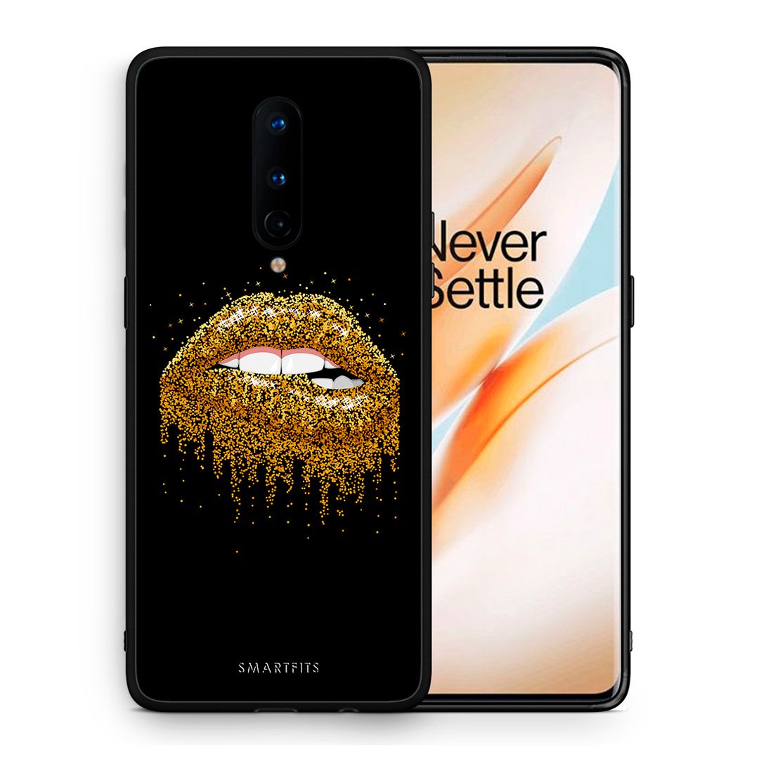 Θήκη OnePlus 8 Golden Valentine από τη Smartfits με σχέδιο στο πίσω μέρος και μαύρο περίβλημα | OnePlus 8 Golden Valentine case with colorful back and black bezels