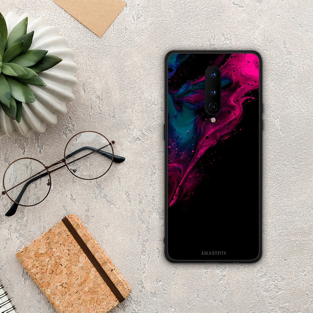Watercolor Pink Black - OnePlus 8 case