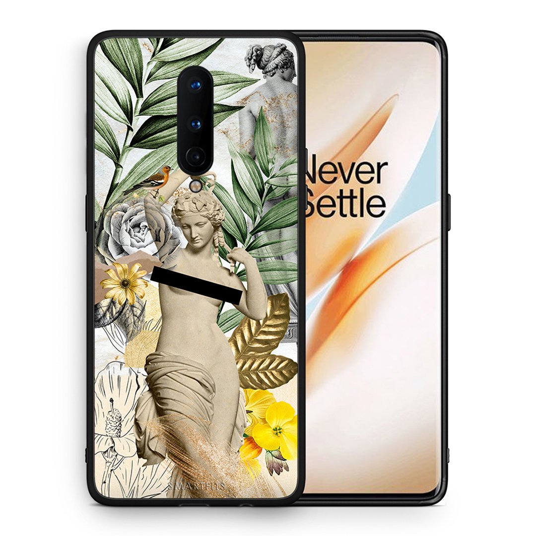 Θήκη OnePlus 8 Woman Statue από τη Smartfits με σχέδιο στο πίσω μέρος και μαύρο περίβλημα | OnePlus 8 Woman Statue case with colorful back and black bezels