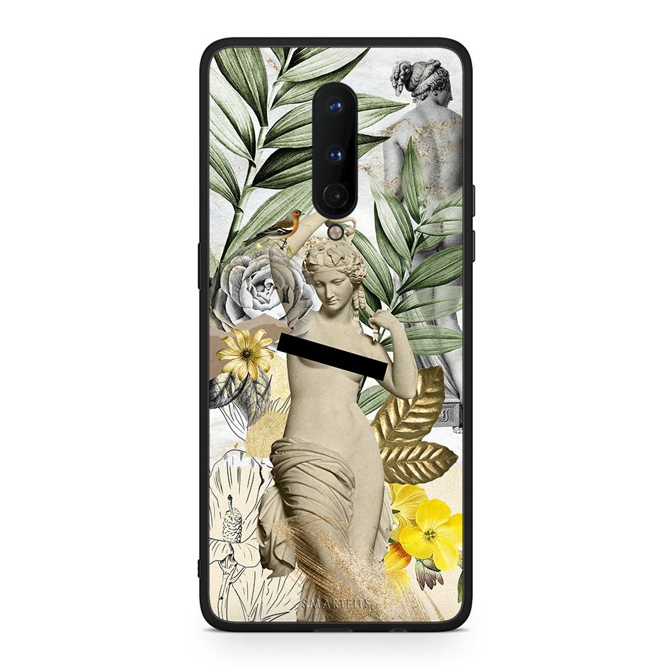 OnePlus 8 Woman Statue θήκη από τη Smartfits με σχέδιο στο πίσω μέρος και μαύρο περίβλημα | Smartphone case with colorful back and black bezels by Smartfits