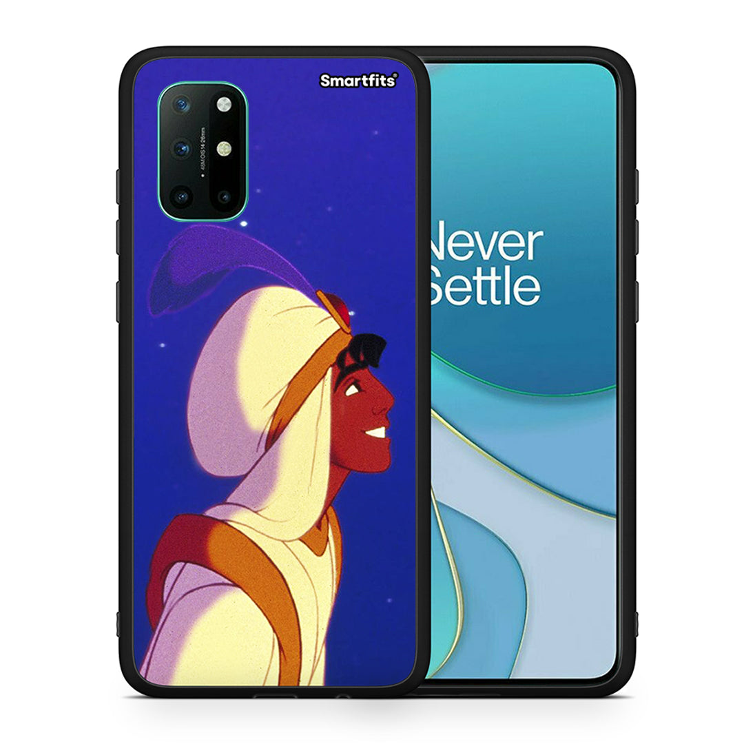 Θήκη OnePlus 8T Alladin And Jasmine Love 1 από τη Smartfits με σχέδιο στο πίσω μέρος και μαύρο περίβλημα | OnePlus 8T Alladin And Jasmine Love 1 case with colorful back and black bezels