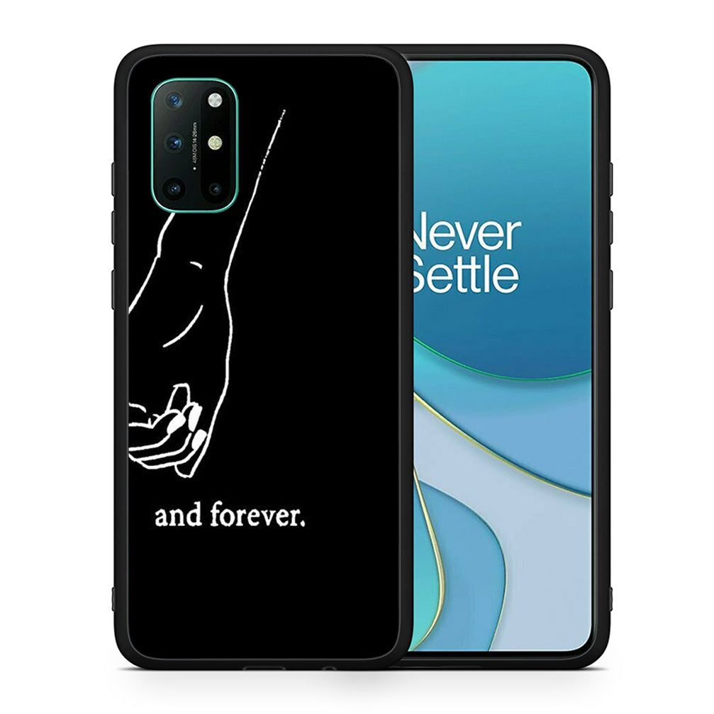 Θήκη Αγίου Βαλεντίνου OnePlus 8T Always & Forever 2 από τη Smartfits με σχέδιο στο πίσω μέρος και μαύρο περίβλημα | OnePlus 8T Always & Forever 2 case with colorful back and black bezels