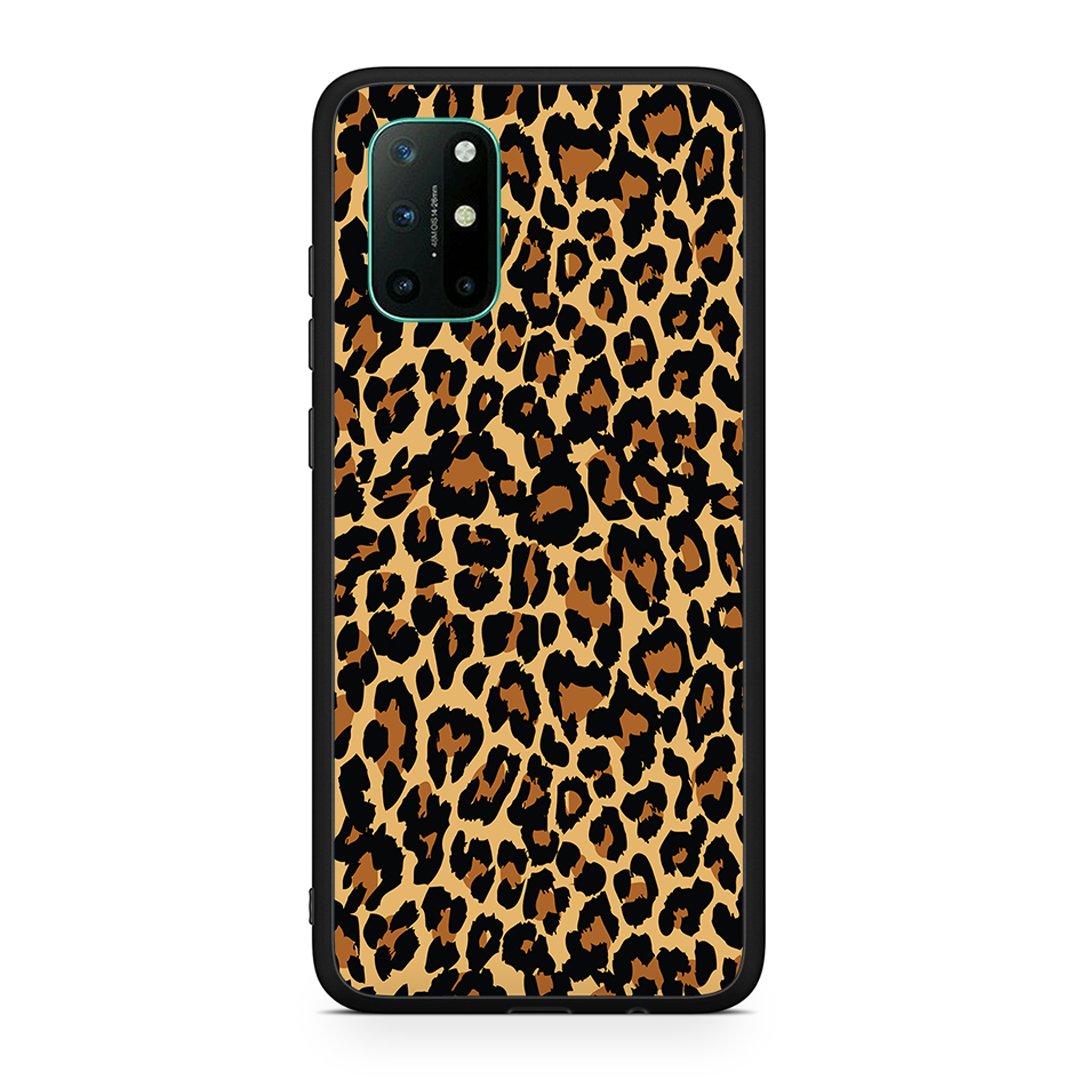 OnePlus 8T Leopard Animal θήκη από τη Smartfits με σχέδιο στο πίσω μέρος και μαύρο περίβλημα | Smartphone case with colorful back and black bezels by Smartfits