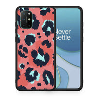 Thumbnail for Θήκη OnePlus 8T Pink Leopard Animal από τη Smartfits με σχέδιο στο πίσω μέρος και μαύρο περίβλημα | OnePlus 8T Pink Leopard Animal case with colorful back and black bezels