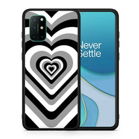 Thumbnail for Θήκη OnePlus 8T Black Hearts από τη Smartfits με σχέδιο στο πίσω μέρος και μαύρο περίβλημα | OnePlus 8T Black Hearts case with colorful back and black bezels