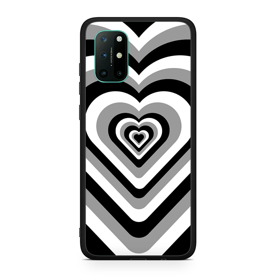 OnePlus 8T Black Hearts θήκη από τη Smartfits με σχέδιο στο πίσω μέρος και μαύρο περίβλημα | Smartphone case with colorful back and black bezels by Smartfits