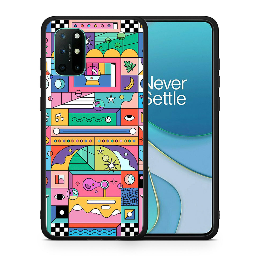 Θήκη OnePlus 8T Bubbles Soap από τη Smartfits με σχέδιο στο πίσω μέρος και μαύρο περίβλημα | OnePlus 8T Bubbles Soap case with colorful back and black bezels