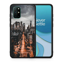 Thumbnail for Θήκη OnePlus 8T City Lights από τη Smartfits με σχέδιο στο πίσω μέρος και μαύρο περίβλημα | OnePlus 8T City Lights case with colorful back and black bezels