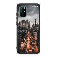Thumbnail for OnePlus 8T City Lights θήκη από τη Smartfits με σχέδιο στο πίσω μέρος και μαύρο περίβλημα | Smartphone case with colorful back and black bezels by Smartfits