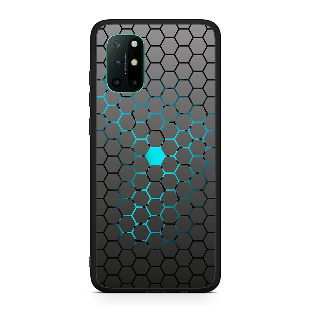OnePlus 8T Hexagonal Geometric θήκη από τη Smartfits με σχέδιο στο πίσω μέρος και μαύρο περίβλημα | Smartphone case with colorful back and black bezels by Smartfits