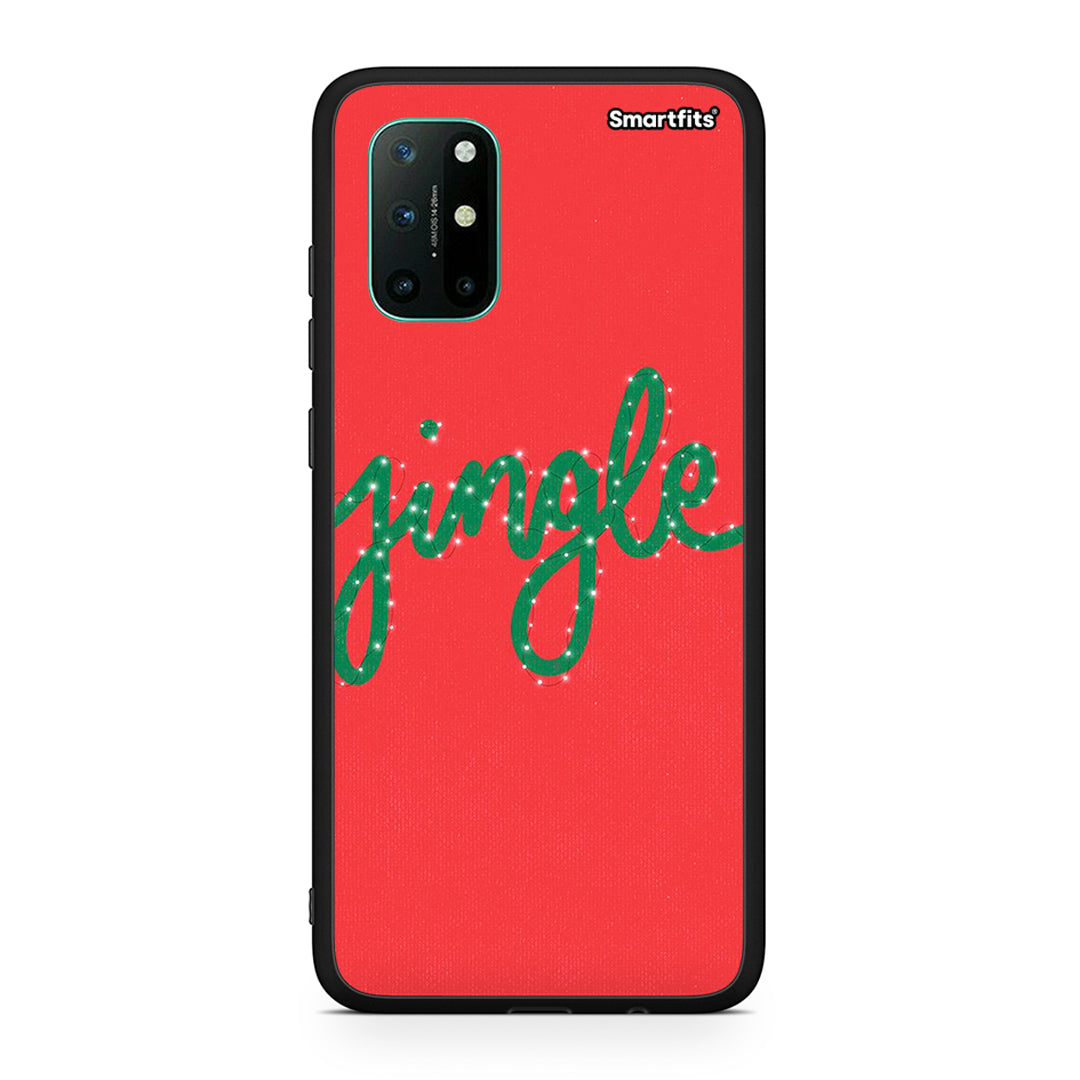 OnePlus 8T Jingle Xmas θήκη από τη Smartfits με σχέδιο στο πίσω μέρος και μαύρο περίβλημα | Smartphone case with colorful back and black bezels by Smartfits