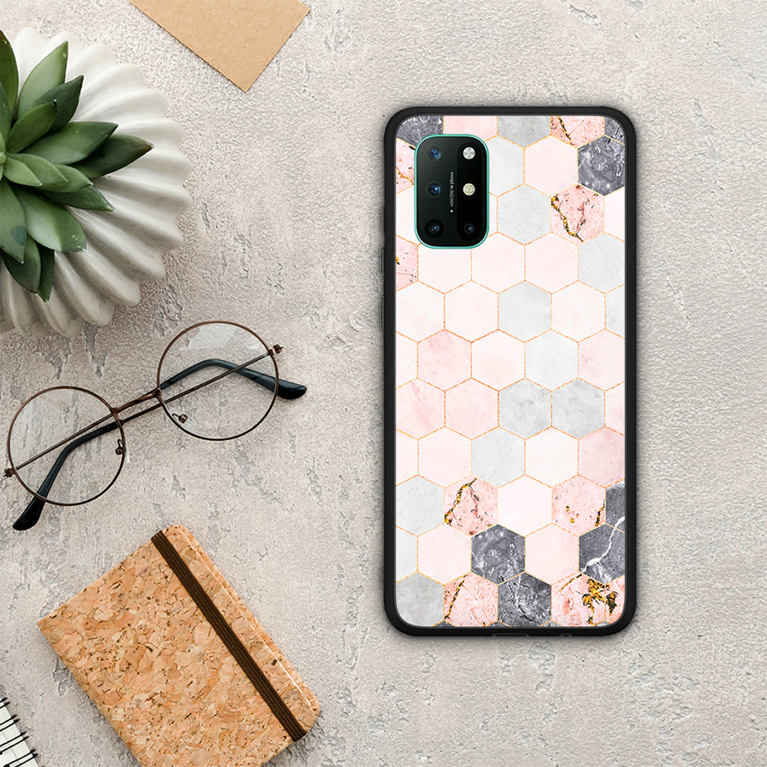 Marble Hexagon Pink - OnePlus 8T case