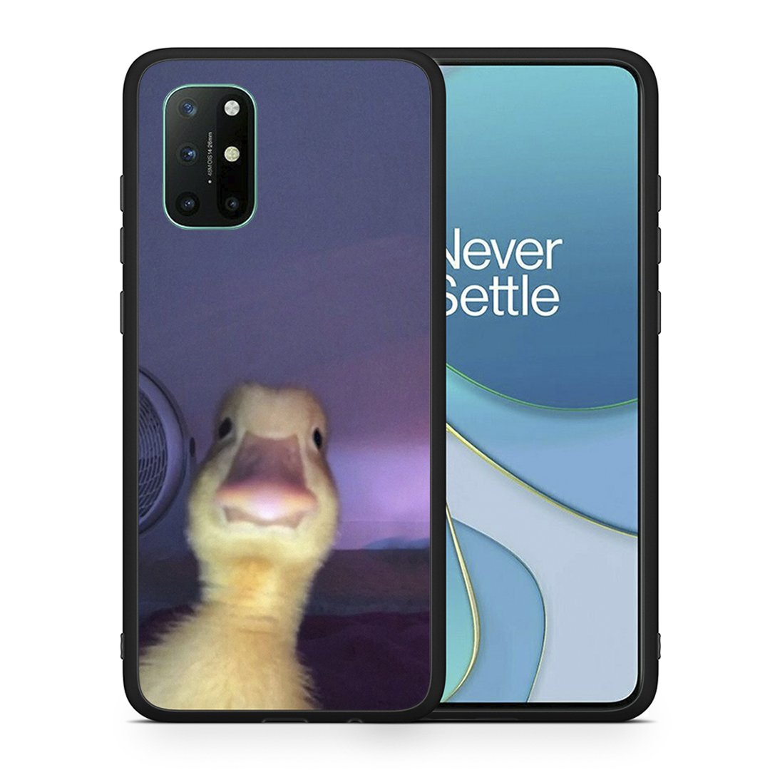 Θήκη OnePlus 8T Meme Duck από τη Smartfits με σχέδιο στο πίσω μέρος και μαύρο περίβλημα | OnePlus 8T Meme Duck case with colorful back and black bezels