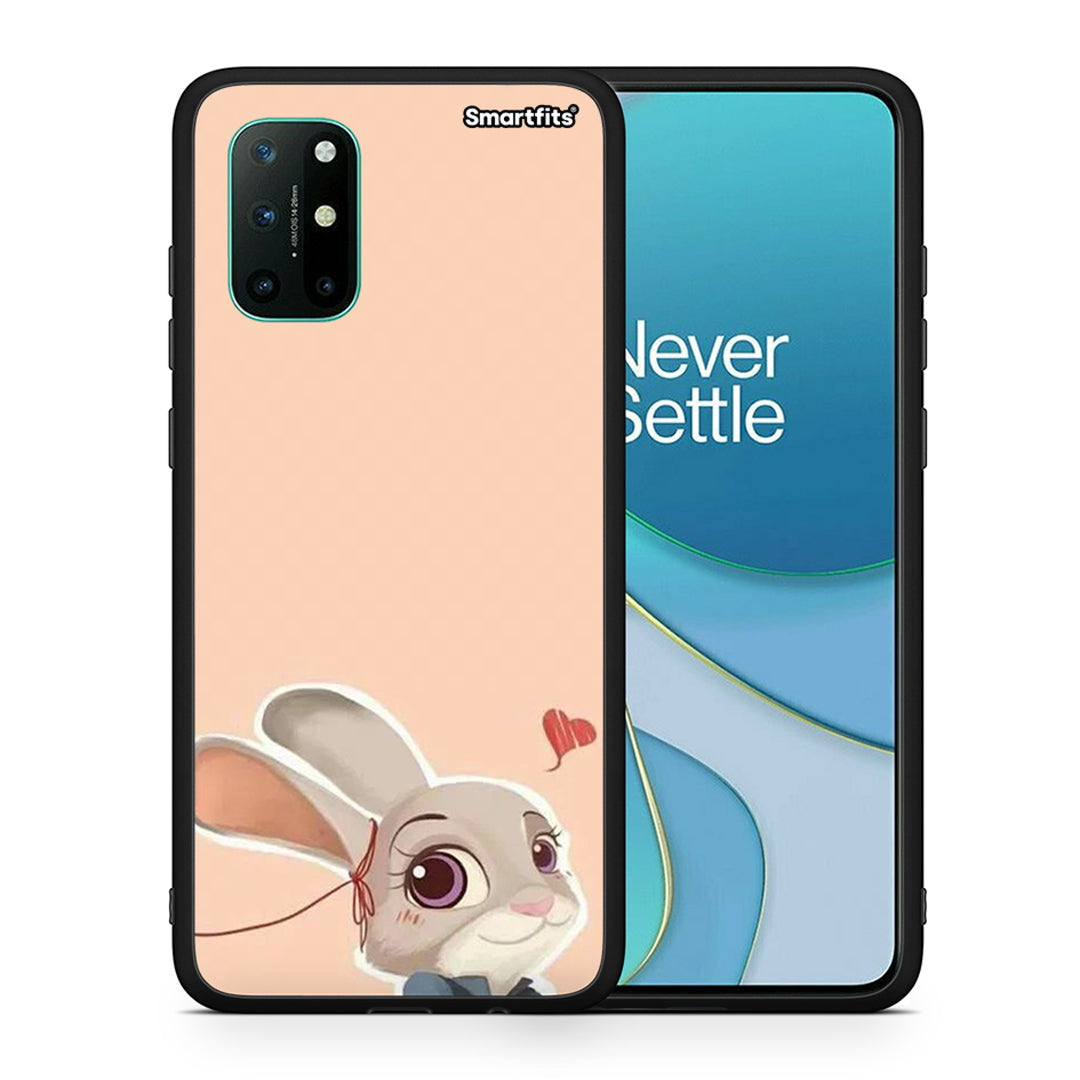 Θήκη OnePlus 8T Nick Wilde And Judy Hopps Love 2 από τη Smartfits με σχέδιο στο πίσω μέρος και μαύρο περίβλημα | OnePlus 8T Nick Wilde And Judy Hopps Love 2 case with colorful back and black bezels