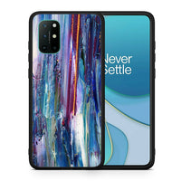 Thumbnail for Θήκη OnePlus 8T Winter Paint από τη Smartfits με σχέδιο στο πίσω μέρος και μαύρο περίβλημα | OnePlus 8T Winter Paint case with colorful back and black bezels