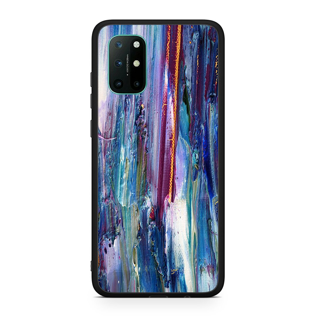 OnePlus 8T Paint Winter θήκη από τη Smartfits με σχέδιο στο πίσω μέρος και μαύρο περίβλημα | Smartphone case with colorful back and black bezels by Smartfits