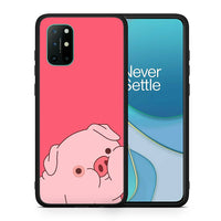 Thumbnail for Θήκη Αγίου Βαλεντίνου OnePlus 8T Pig Love 1 από τη Smartfits με σχέδιο στο πίσω μέρος και μαύρο περίβλημα | OnePlus 8T Pig Love 1 case with colorful back and black bezels