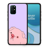 Thumbnail for Θήκη Αγίου Βαλεντίνου OnePlus 8T Pig Love 2 από τη Smartfits με σχέδιο στο πίσω μέρος και μαύρο περίβλημα | OnePlus 8T Pig Love 2 case with colorful back and black bezels