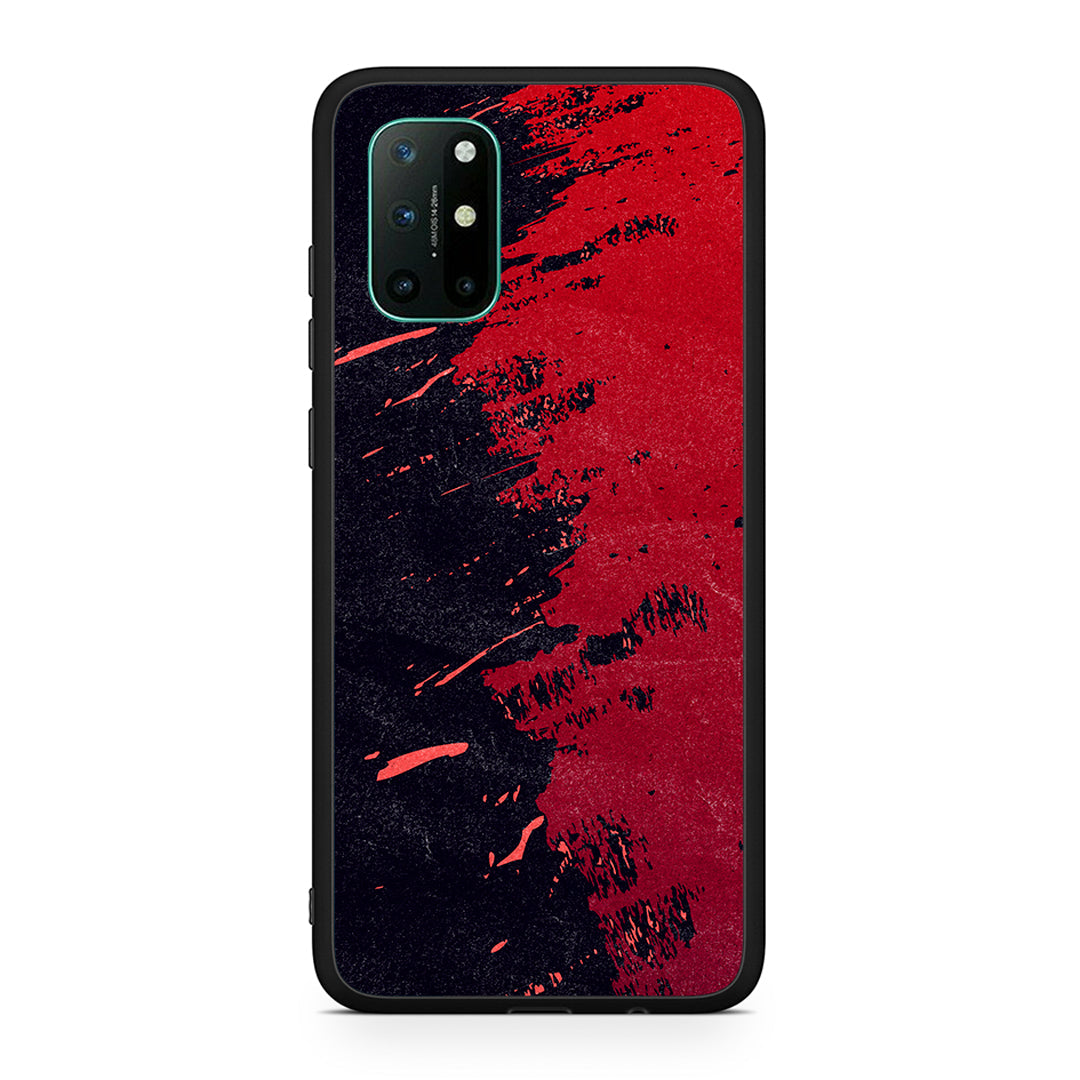 OnePlus 8T Red Paint Θήκη Αγίου Βαλεντίνου από τη Smartfits με σχέδιο στο πίσω μέρος και μαύρο περίβλημα | Smartphone case with colorful back and black bezels by Smartfits