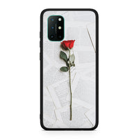 Thumbnail for OnePlus 8T Red Rose θήκη από τη Smartfits με σχέδιο στο πίσω μέρος και μαύρο περίβλημα | Smartphone case with colorful back and black bezels by Smartfits