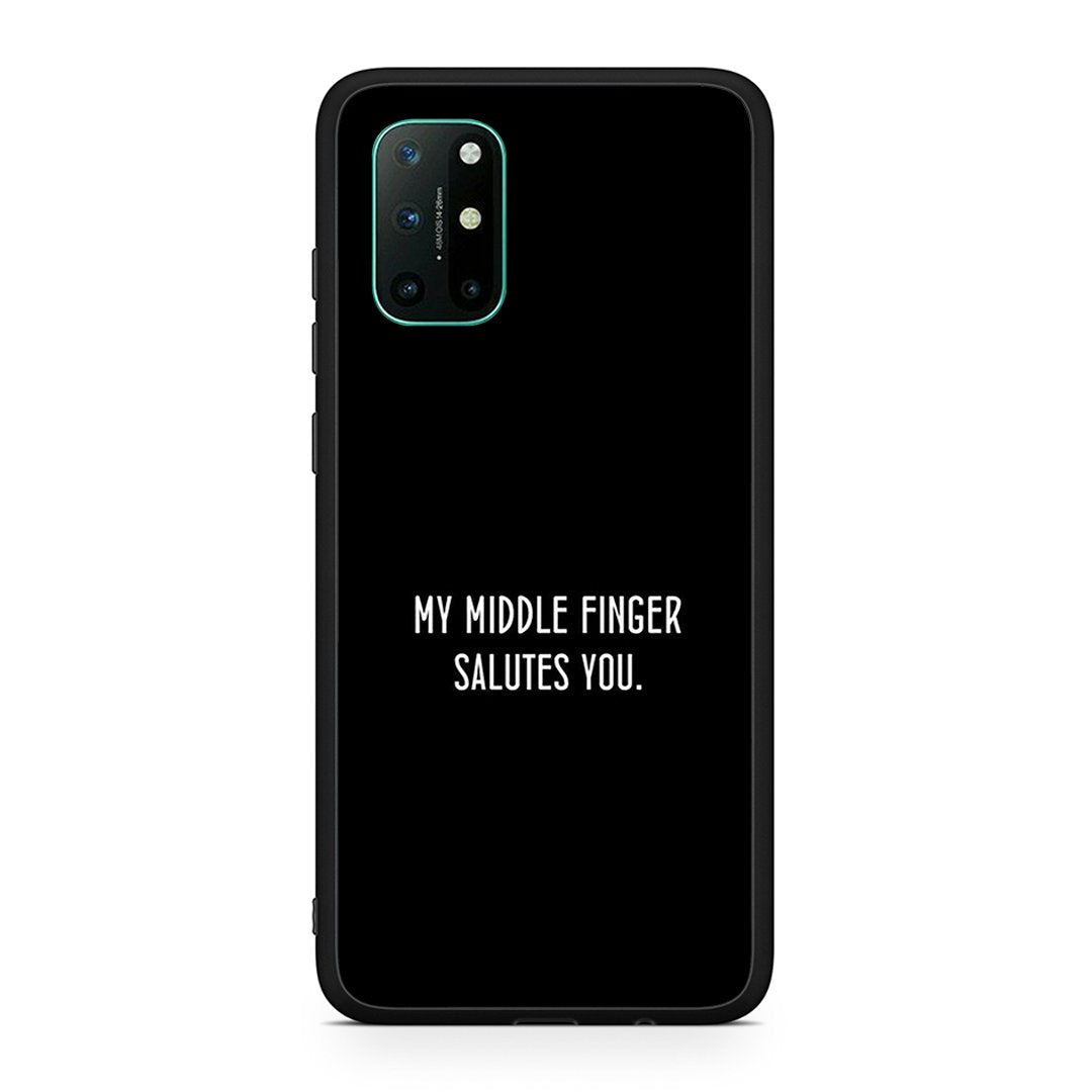 OnePlus 8T Salute θήκη από τη Smartfits με σχέδιο στο πίσω μέρος και μαύρο περίβλημα | Smartphone case with colorful back and black bezels by Smartfits