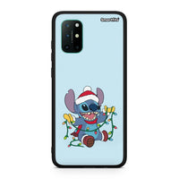 Thumbnail for OnePlus 8T Santa Stich θήκη από τη Smartfits με σχέδιο στο πίσω μέρος και μαύρο περίβλημα | Smartphone case with colorful back and black bezels by Smartfits