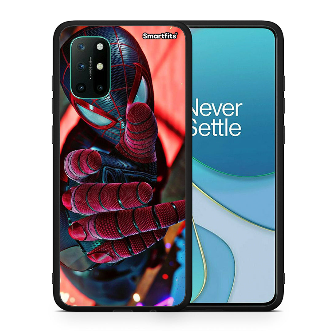 Θήκη OnePlus 8T Spider Hand από τη Smartfits με σχέδιο στο πίσω μέρος και μαύρο περίβλημα | OnePlus 8T Spider Hand case with colorful back and black bezels