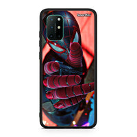 Thumbnail for OnePlus 8T Spider Hand Θήκη από τη Smartfits με σχέδιο στο πίσω μέρος και μαύρο περίβλημα | Smartphone case with colorful back and black bezels by Smartfits