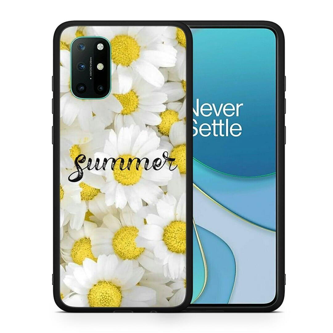 Θήκη OnePlus 8T Summer Daisies από τη Smartfits με σχέδιο στο πίσω μέρος και μαύρο περίβλημα | OnePlus 8T Summer Daisies case with colorful back and black bezels