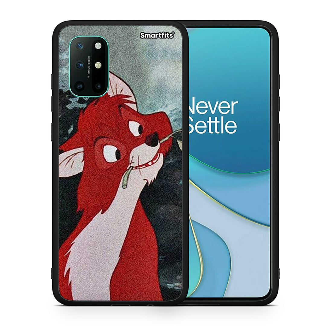 Θήκη OnePlus 8T Tod And Vixey Love 1 από τη Smartfits με σχέδιο στο πίσω μέρος και μαύρο περίβλημα | OnePlus 8T Tod And Vixey Love 1 case with colorful back and black bezels