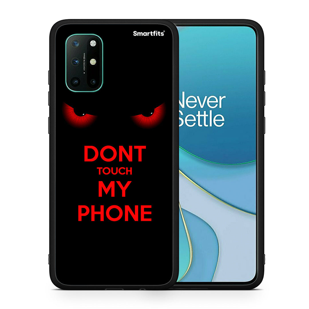 Θήκη OnePlus 8T Touch My Phone από τη Smartfits με σχέδιο στο πίσω μέρος και μαύρο περίβλημα | OnePlus 8T Touch My Phone case with colorful back and black bezels