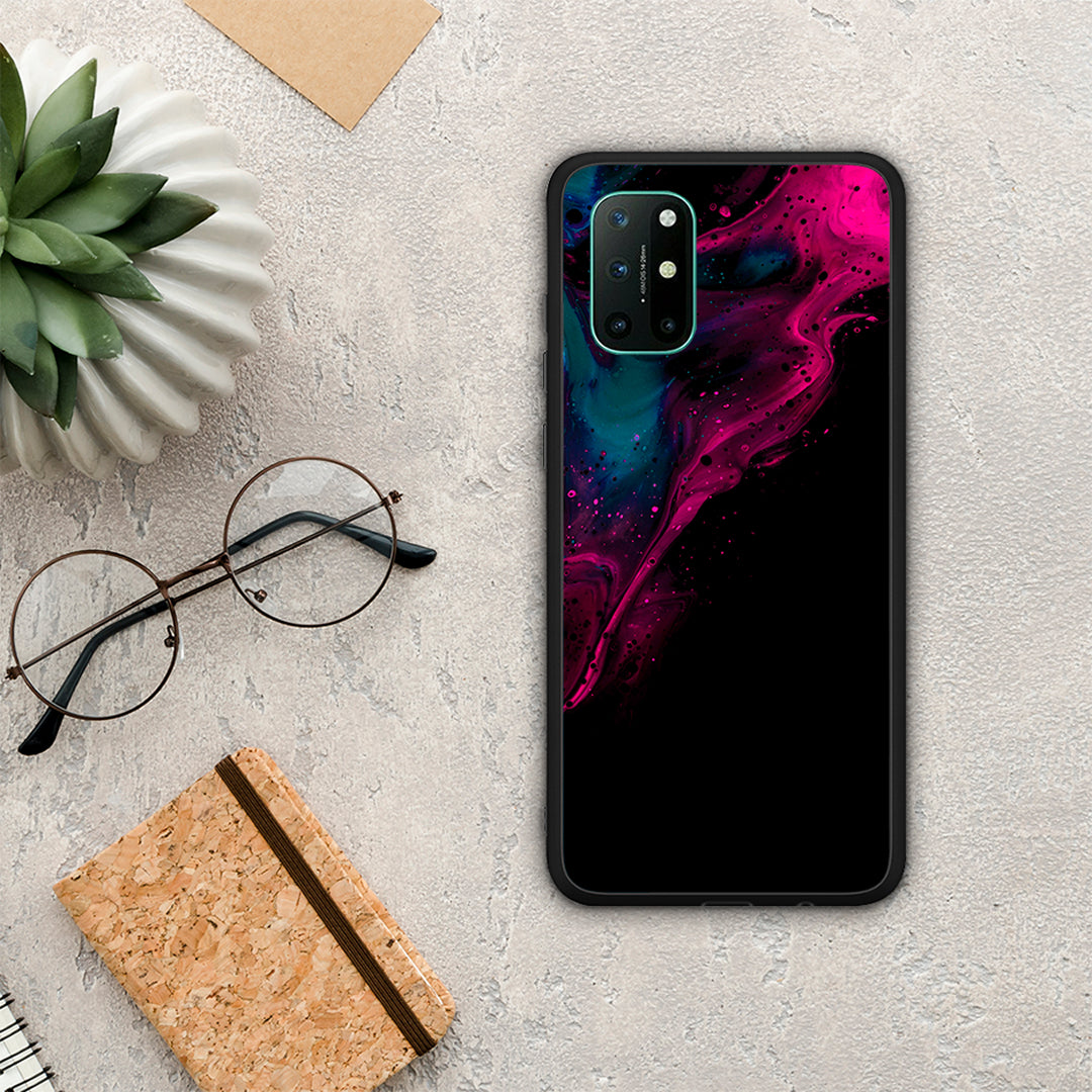 Watercolor Pink Black - OnePlus 8T case