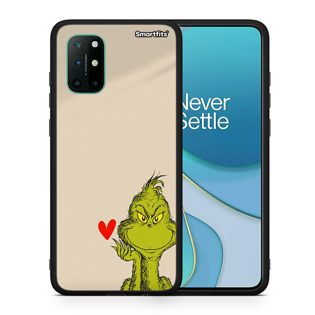 Θήκη OnePlus 8T Xmas Grinch από τη Smartfits με σχέδιο στο πίσω μέρος και μαύρο περίβλημα | OnePlus 8T Xmas Grinch case with colorful back and black bezels