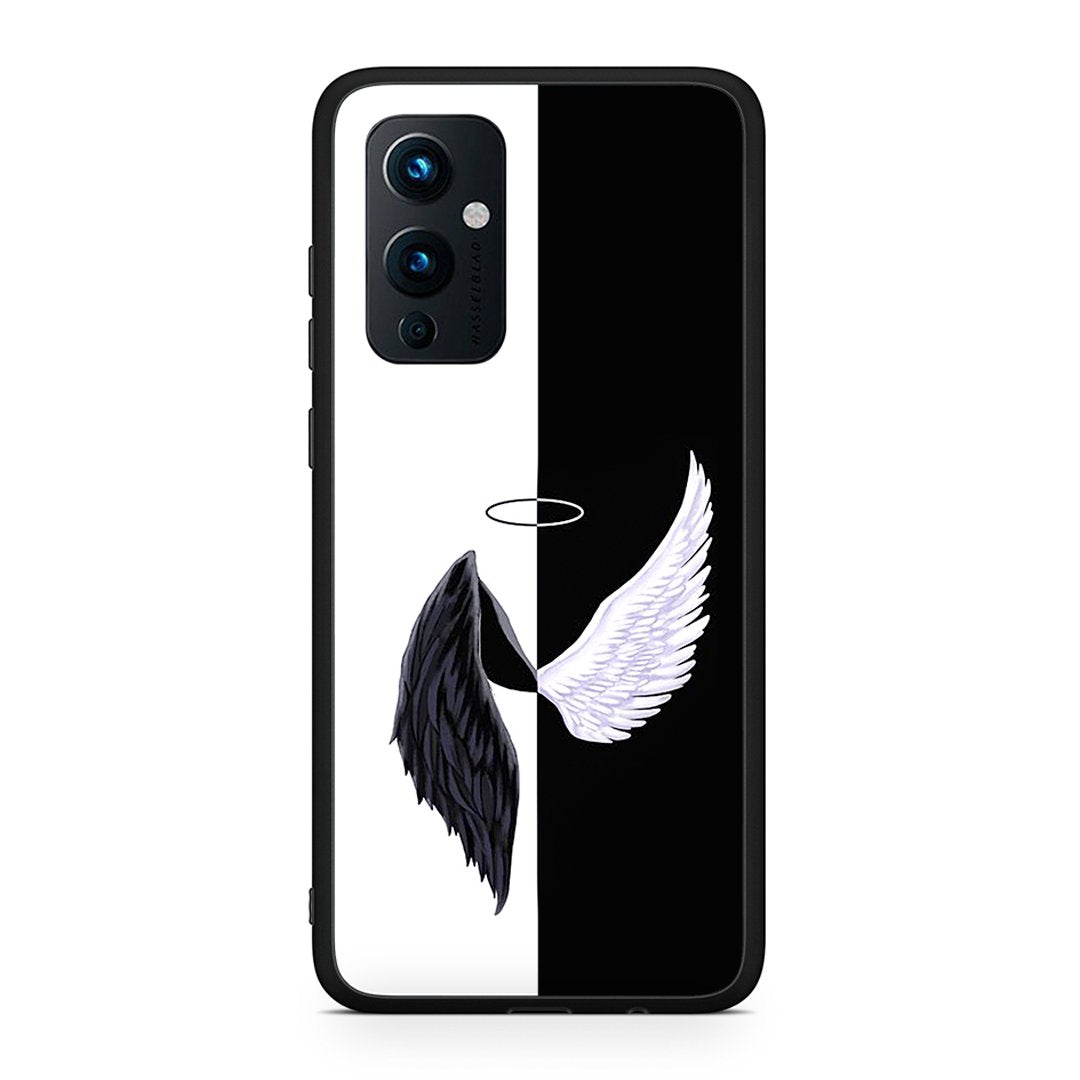 OnePlus 9 Angels Demons θήκη από τη Smartfits με σχέδιο στο πίσω μέρος και μαύρο περίβλημα | Smartphone case with colorful back and black bezels by Smartfits