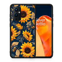 Thumbnail for Θήκη OnePlus 9 Autumn Sunflowers από τη Smartfits με σχέδιο στο πίσω μέρος και μαύρο περίβλημα | OnePlus 9 Autumn Sunflowers case with colorful back and black bezels